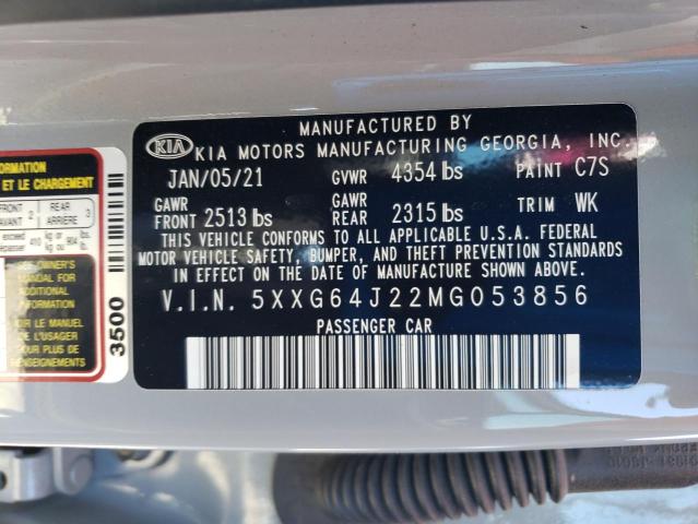 5XXG64J22MG053856 KIA K5 GT LINE