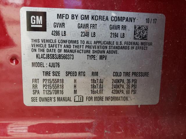 KL4CJBSB3JB560373 Buick Encore Preferred Ii