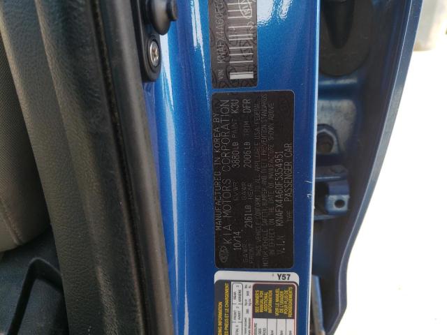 KNAFX4A60F5354951 KIA FORTE LX