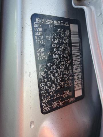 2017 NISSAN JUKE S - JN8AF5MR1HT704506