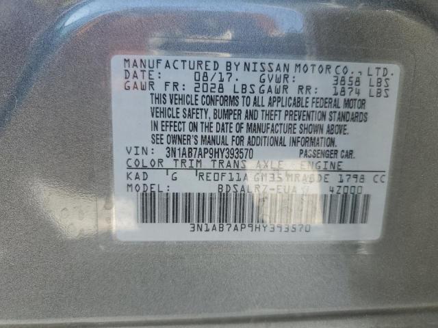 3N1AB7AP9HY393570 Nissan SENTRA S