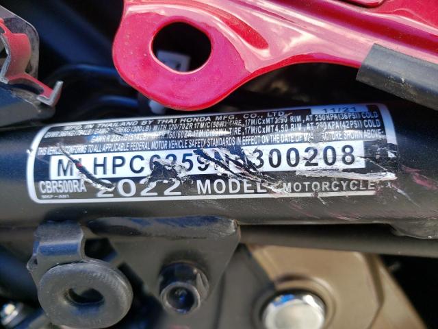 2022 HONDA CBR500 RA MLHPC6259N5300208
