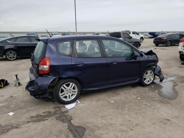 HONDA FIT SPORT 2008 blue  gas JHMGD38618S036307 photo #4