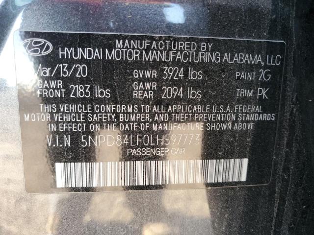 5NPD84LF0LH597773 Hyundai ELANTRA SEL