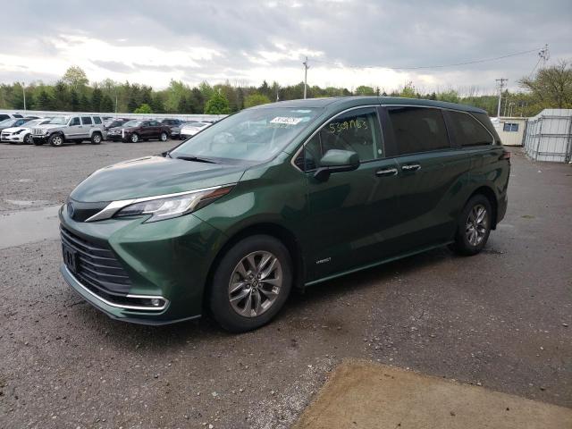 Salvage cars for sale from Copart Angola, NY: 2021 Toyota Sienna XLE