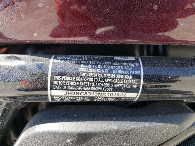2022 HONDA CMX1100 D - JH2SC8313NK101622