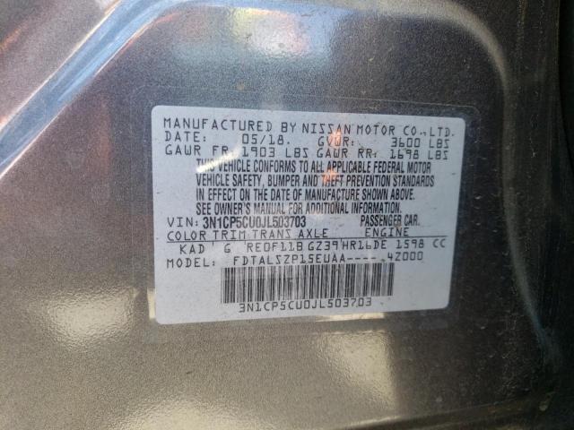 3N1CP5CU0JL503703 Nissan KICKS S