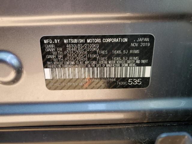 JA4AS3AAXLZ022864 Mitsubishi Eclipse Cross Es
