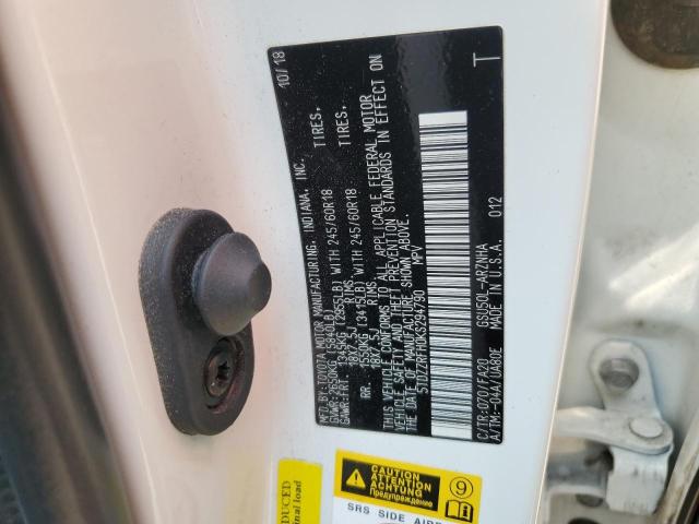 5TDZZRFH0KS294790 Toyota Highlander Le