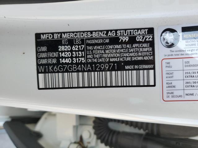 2022 MERCEDES-BENZ S 580 4MAT - W1K6G7GB4NA129971