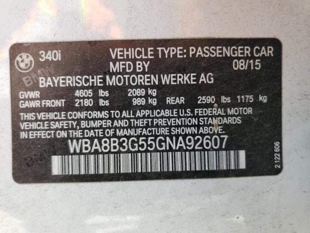 WBA8B3G55GNA92607 BMW 340 I