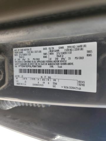 1FTEW1EP5LFB67360 Ford F150 Supercrew