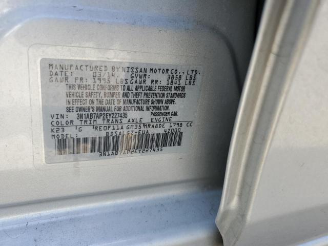 3N1AB7AP2EY227435 Nissan SENTRA S