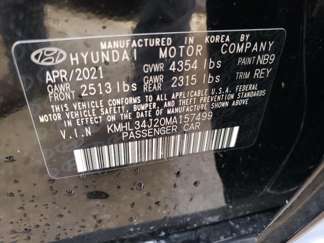  HYUNDAI SONATA 2021 Чорний