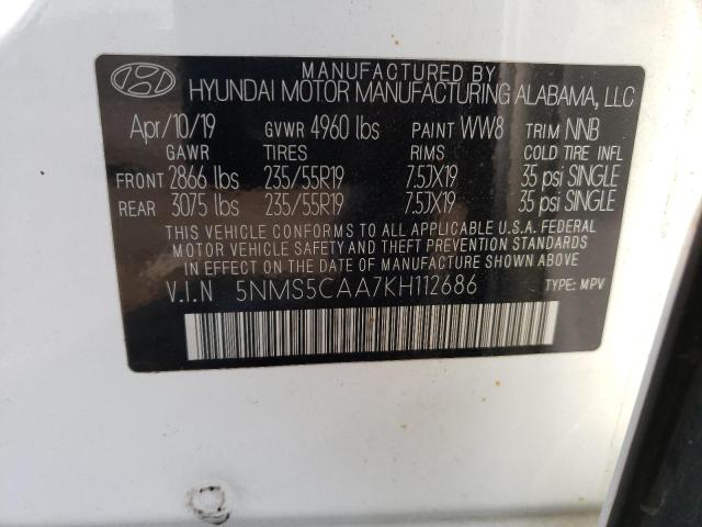 2019 HYUNDAI SANTA FE L - 5NMS5CAA7KH112686