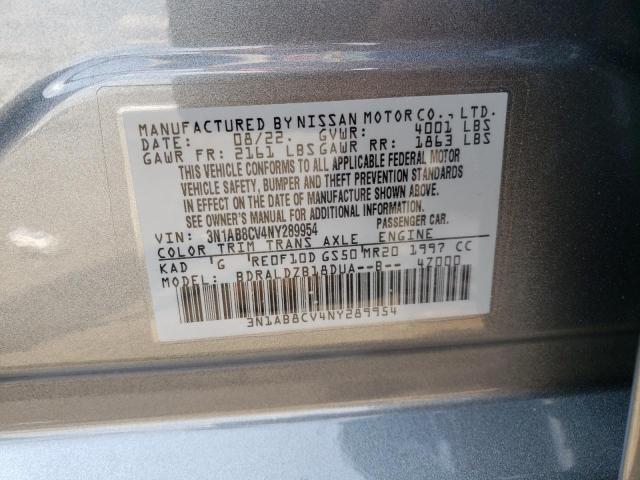 3N1AB8CV4NY289954 Nissan SENTRA SV