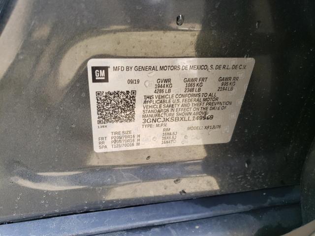 2020 CHEVROLET TRAX LS 3GNCJKSBXLL149969