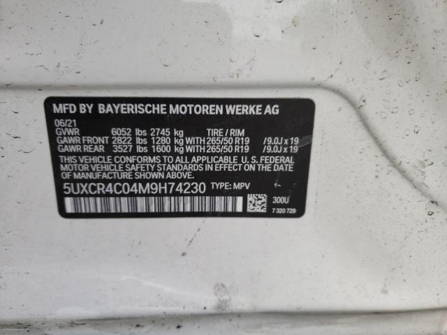 2021 BMW X5 SDRIVE - 5UXCR4C04M9H74230