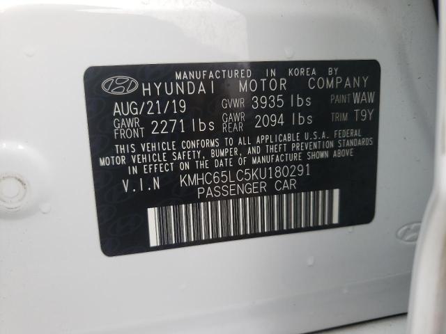 2019 HYUNDAI IONIQ BLUE - KMHC65LC5KU180291
