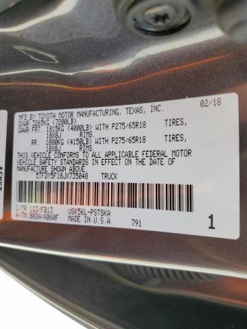 2018 TOYOTA TUNDRA - 5TFDY5F18JX735048