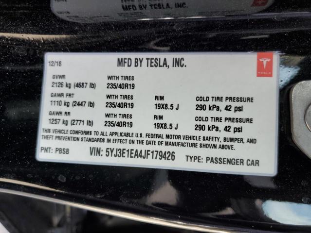 5YJ3E1EA4JF179426 Tesla MODEL 3