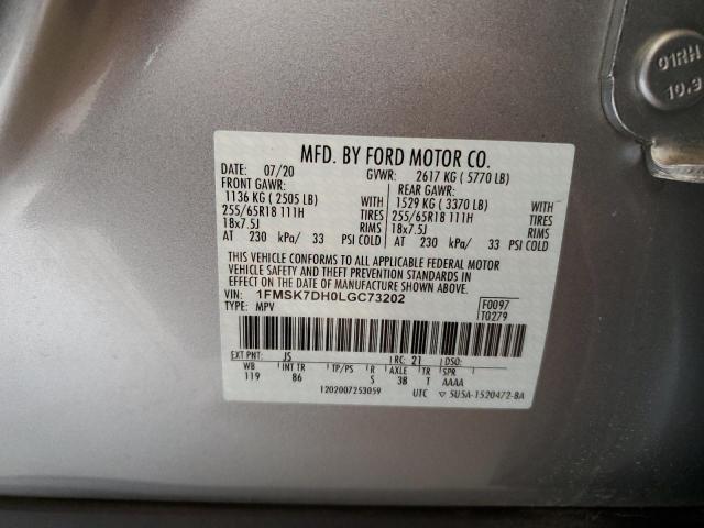 1FMSK7DH0LGC73202 Ford EXPLORER XLT