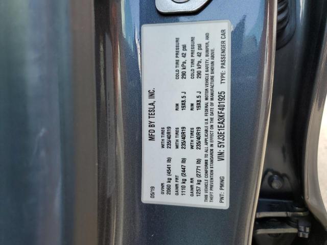 5YJ3E1EA3KF401925 Tesla MODEL 3