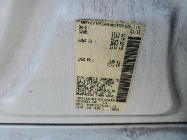 1N4AL3AP4FC424609 Nissan ALTIMA 2.5
