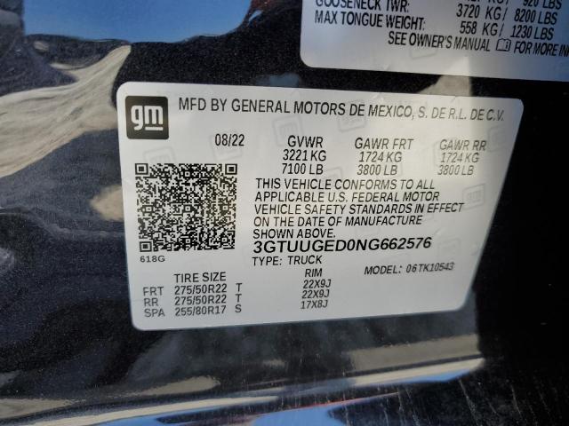 3GTUUGED0NG662576 GMC Sierra K1500 Denali