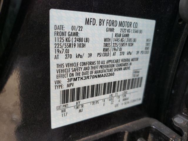 3FMTK3R70NMA02260 Ford Mustang Mach-e Premium