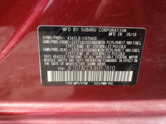 JF2GTACC9JH352810 Subaru Crosstrek Premium