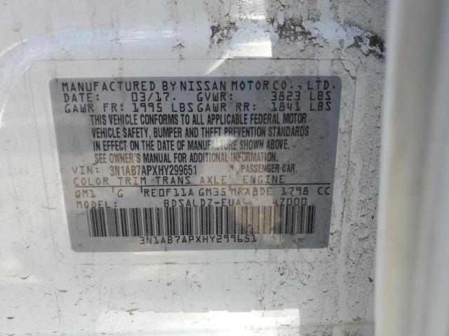 3N1AB7APXHY299651 Nissan SENTRA S