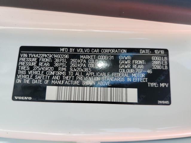 2019 VOLVO XC90 T6 MO - YV4A22PK5K1460296