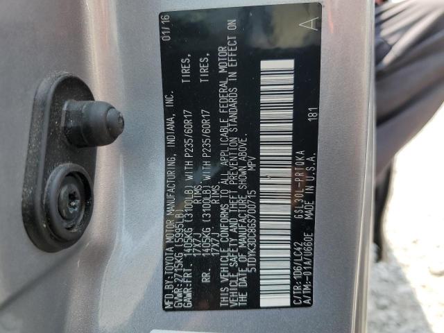 5TDYK3DC8GS700715 2016 TOYOTA SIENNA, photo no. 13