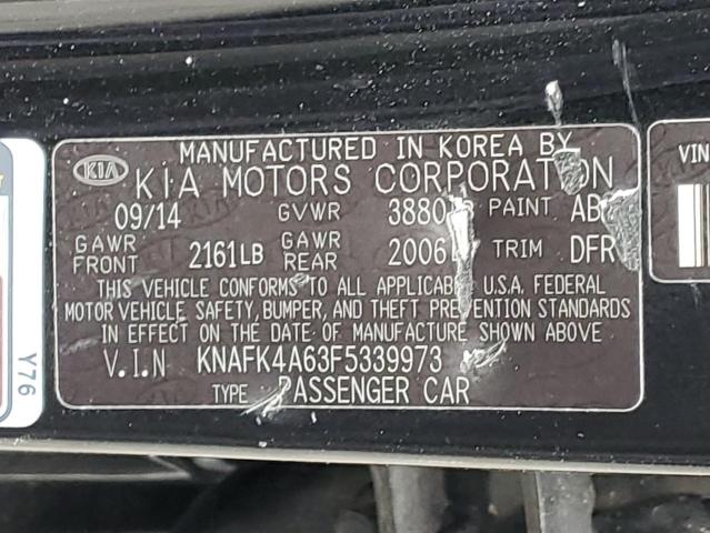 KNAFK4A63F5339973 KIA FORTE LX