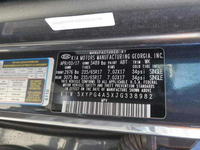 5XYPG4A5XJG338982 KIA SORENTO LX