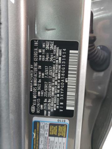 5XYPGDA58GG131614 KIA SORENTO LX
