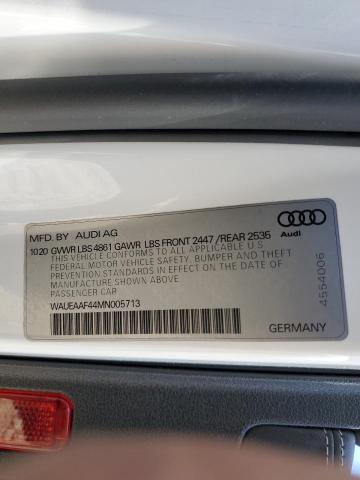 WAUEAAF44MN005713 2021 AUDI A4, photo no. 12