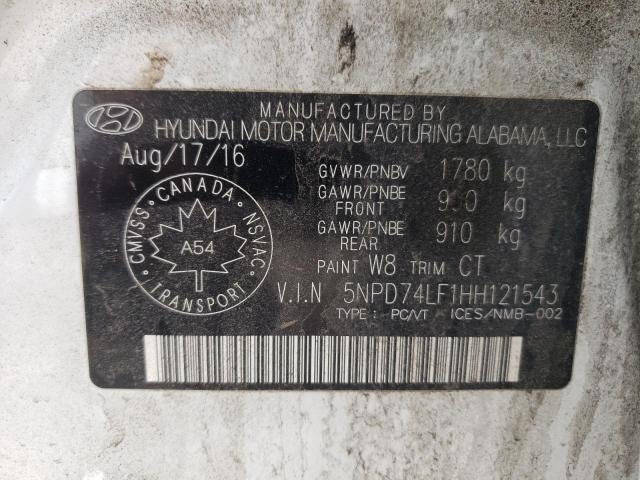 2017 HYUNDAI ELANTRA SE - 5NPD74LF1HH121543