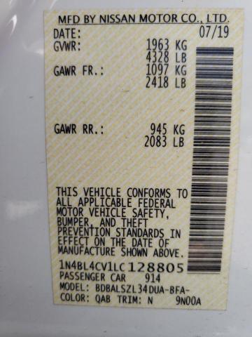 1N4BL4CV1LC128805 Nissan ALTIMA SR