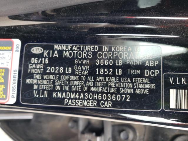 KNADM4A30H6036072 KIA RIO LX