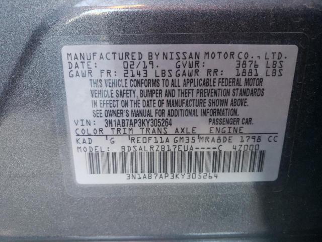 3N1AB7AP3KY305264 Nissan SENTRA S