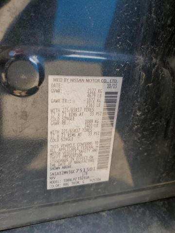 5N1AT2MV3GC751501 Nissan ROGUE S