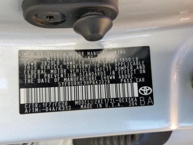 5YFBURHE9HP643028 Toyota COROLLA L