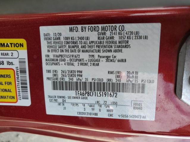 1FA6P8CF1L5191672 Ford MUSTANG GT