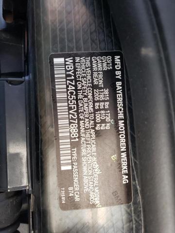 2015 BMW I3 REX - WBY1Z4C55FV278881