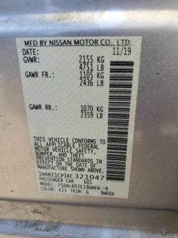 1N4BZ1CP1KC321047 Nissan Leaf S Plus