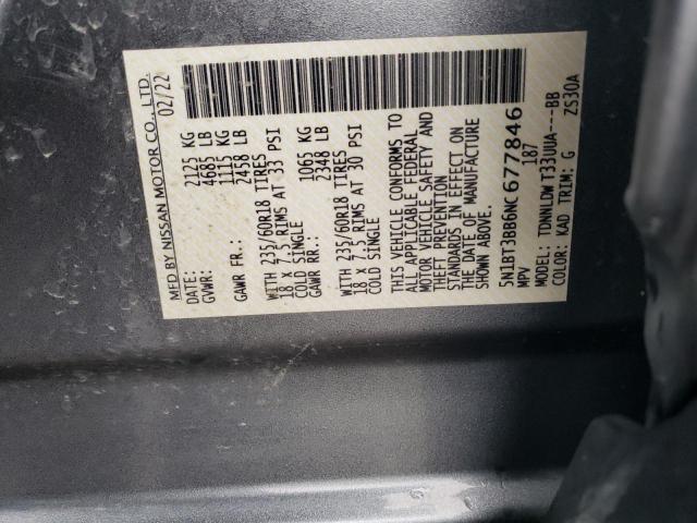 2022 NISSAN ROGUE SV - 5N1BT3BB6NC677846
