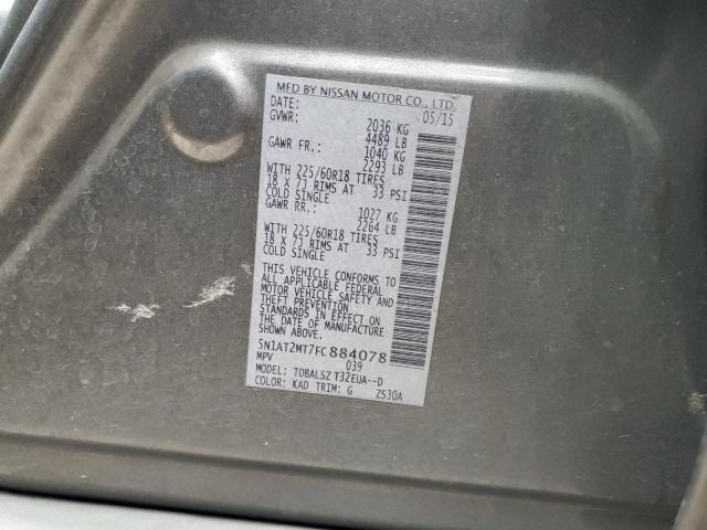 5N1AT2MT7FC884078 Nissan ROGUE S