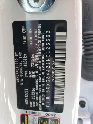 5XXG34J21NG126693 KIA K5 EX